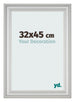 Cadre Photo 32x45cm Argent Mat MDF Lazio De Face Mesure | Yourdecoration.fr