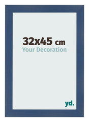 Cadre Photo 32x45cm Bleu Fonce Patine MDF Pisa De Face Mesure | Yourdecoration.fr