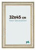 Cadre Photo 32x45cm Brillance Metallique MDF Lazio De Face Mesure | Yourdecoration.fr