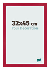 Cadre Photo 32x45cm Rouge MDF Bologna De Face Mesure | Yourdecoration.fr