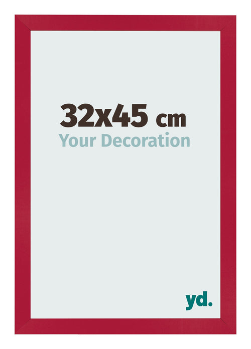 Cadre Photo 32x45cm Rouge MDF Bologna De Face Mesure | Yourdecoration.fr