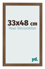 Cadre Photo 33x48 cm Chene Rustique MDF Bologna De Face Mesure | Yourdecoration.fr