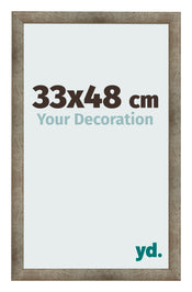 Cadre Photo 33x48 cm Metal Vintage MDF Bologna De Face Mesure | Yourdecoration.fr