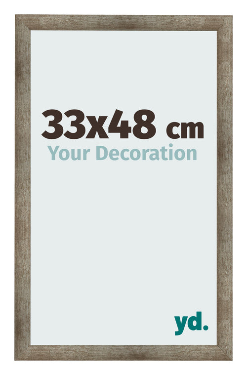 Cadre Photo 33x48 cm Metal Vintage MDF Bologna De Face Mesure | Yourdecoration.fr