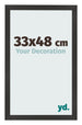 Cadre Photo 33x48 cm Noir Mat MDF Bologna De Face Mesure | Yourdecoration.fr