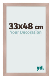 Cadre Photo 33x48 cm Rose Ancien MDF Bologna De Face Mesure | Yourdecoration.fr