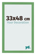 Cadre Photo 33x48 cm Vert MDF Bologna De Face Mesure | Yourdecoration.fr