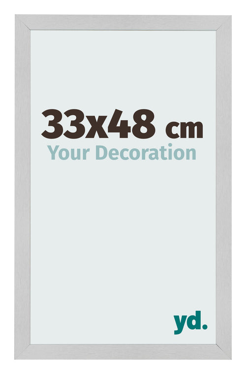 Cadre Photo 33x48cm Acier Inoxydable MDF Bologna De Face Mesure | Yourdecoration.fr