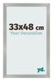 Cadre Photo 33x48cm Aluminium Brossé MDF Bologna De Face Mesure | Yourdecoration.fr