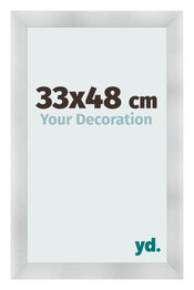Cadre Photo 33x48cm Aluminium Brosse MDF Pisa De Face Mesure | Yourdecoration.fr