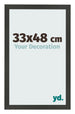 Cadre Photo 33x48cm Anthracite MDF Bologna De Face Mesure | Yourdecoration.fr