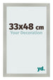 Cadre Photo 33x48cm Argent Mat MDF Bologna De Face Mesure | Yourdecoration.fr