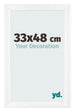 Cadre Photo 33x48cm Blanc Vintage MDF Pisa De Face Mesure | Yourdecoration.fr