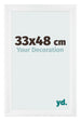 Cadre Photo 33x48cm Blanc Vintage MDF Pisa De Face Mesure | Yourdecoration.fr