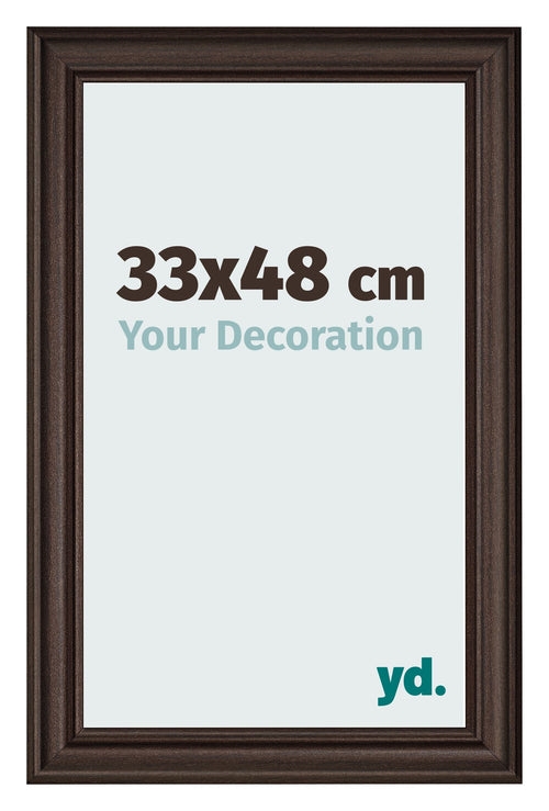 Cadre Photo 33x48cm Chene Fonce MDF Lazio De Face Mesure | Yourdecoration.fr