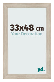 Cadre Photo 33x48cm Chene Rustique MDF Pisa De Face Mesure | Yourdecoration.fr