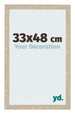 Cadre Photo 33x48cm Chêne Sonoma MDF Bologna De Face Mesure | Yourdecoration.fr