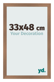 Cadre Photo 33x48cm Cuivre Décor MDF Bologna De Face Mesure | Yourdecoration.fr