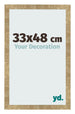 Cadre Photo 33x48cm Or Antique MDF Bologna De Face Mesure | Yourdecoration.fr