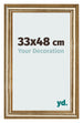 Cadre Photo 33x48cm Or Antique MDF Lazio De Face Mesure | Yourdecoration.fr