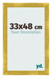 Cadre Photo 33x48cm Or Vintage MDF Pisa De Face Mesure | Yourdecoration.fr