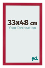 Cadre Photo 33x48cm Rouge MDF Bologna De Face Mesure | Yourdecoration.fr