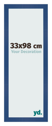 Cadre Photo 33x98 cm Bleu Fonce MDF Bologna De Face Mesure | Yourdecoration.fr