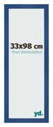 Cadre Photo 33x98 cm Bleu Fonce MDF Bologna De Face Mesure | Yourdecoration.fr