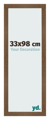Cadre Photo 33x98 cm Chene Rustique MDF Bologna De Face Mesure | Yourdecoration.fr