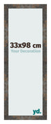 Cadre Photo 33x98 cm Metal Oxyde MDF Bologna De Face Mesure | Yourdecoration.fr