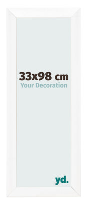 Cadre Photo 33x98cm Blanc Vintage MDF Pisa De Face Mesure | Yourdecoration.fr