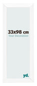 Cadre Photo 33x98cm Blanc Vintage MDF Pisa De Face Mesure | Yourdecoration.fr