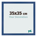 Cadre Photo 35x35 cm Bleu Fonce MDF Bologna De Face Mesure | Yourdecoration.fr