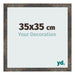 Cadre Photo 35x35 cm Metal Oxyde MDF Bologna De Face Mesure | Yourdecoration.fr