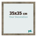 Cadre Photo 35x35 cm Metal Vintage MDF Bologna De Face Mesure | Yourdecoration.fr