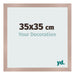 Cadre Photo 35x35 cm Rose Ancien MDF Bologna De Face Mesure | Yourdecoration.fr