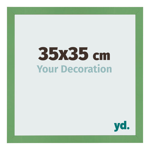 Cadre Photo 35x35 cm Vert MDF Bologna De Face Mesure | Yourdecoration.fr