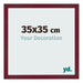 Cadre Photo 35x35 cm Vin Rouge Patine MDF Bologna De Face Mesure | Yourdecoration.fr
