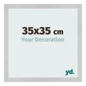 Cadre Photo 35x35cm Acier Inoxydable MDF Bologna De Face Mesure | Yourdecoration.fr