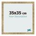 Cadre Photo 35x35cm Or Antique MDF Bologna De Face Mesure | Yourdecoration.fr