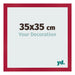 Cadre Photo 35x35cm Rouge MDF Bologna De Face Mesure | Yourdecoration.fr