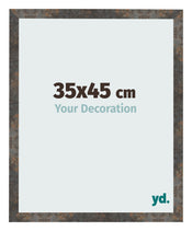 Cadre Photo 35x45 cm Metal Oxyde MDF Bologna De Face Mesure | Yourdecoration.fr