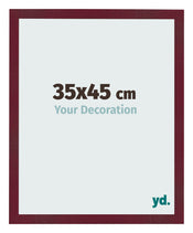 Cadre Photo 35x45 cm Vin Rouge Patine MDF Bologna De Face Mesure | Yourdecoration.fr