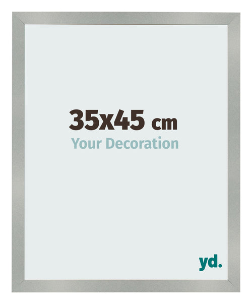 Cadre Photo 35x45cm Aluminium Brossé MDF Bologna De Face Mesure | Yourdecoration.fr