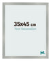 Cadre Photo 35x45cm Aluminium Brossé MDF Bologna De Face Mesure | Yourdecoration.fr