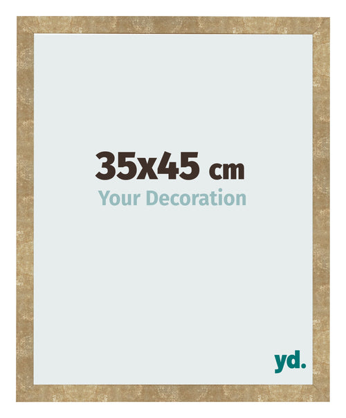 Cadre Photo 35x45cm Or Antique MDF Bologna De Face Mesure | Yourdecoration.fr