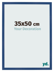 Cadre Photo 35x50 cm Bleu Fonce MDF Bologna De Face Mesure | Yourdecoration.fr