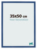 Cadre Photo 35x50 cm Bleu Fonce MDF Bologna De Face Mesure | Yourdecoration.fr