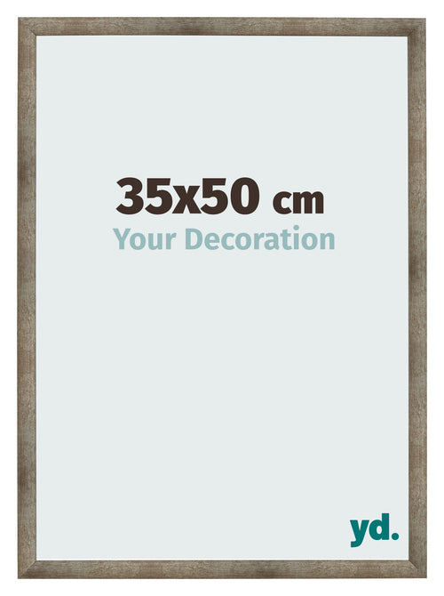 Cadre Photo 35x50 cm Metal Vintage MDF Bologna De Face Mesure | Yourdecoration.fr