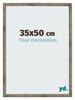 Cadre Photo 35x50 cm Metal Vintage MDF Bologna De Face Mesure | Yourdecoration.fr